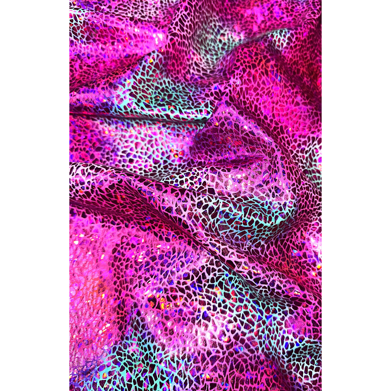 Pink Pattern Ombre Holographic Spandex #7