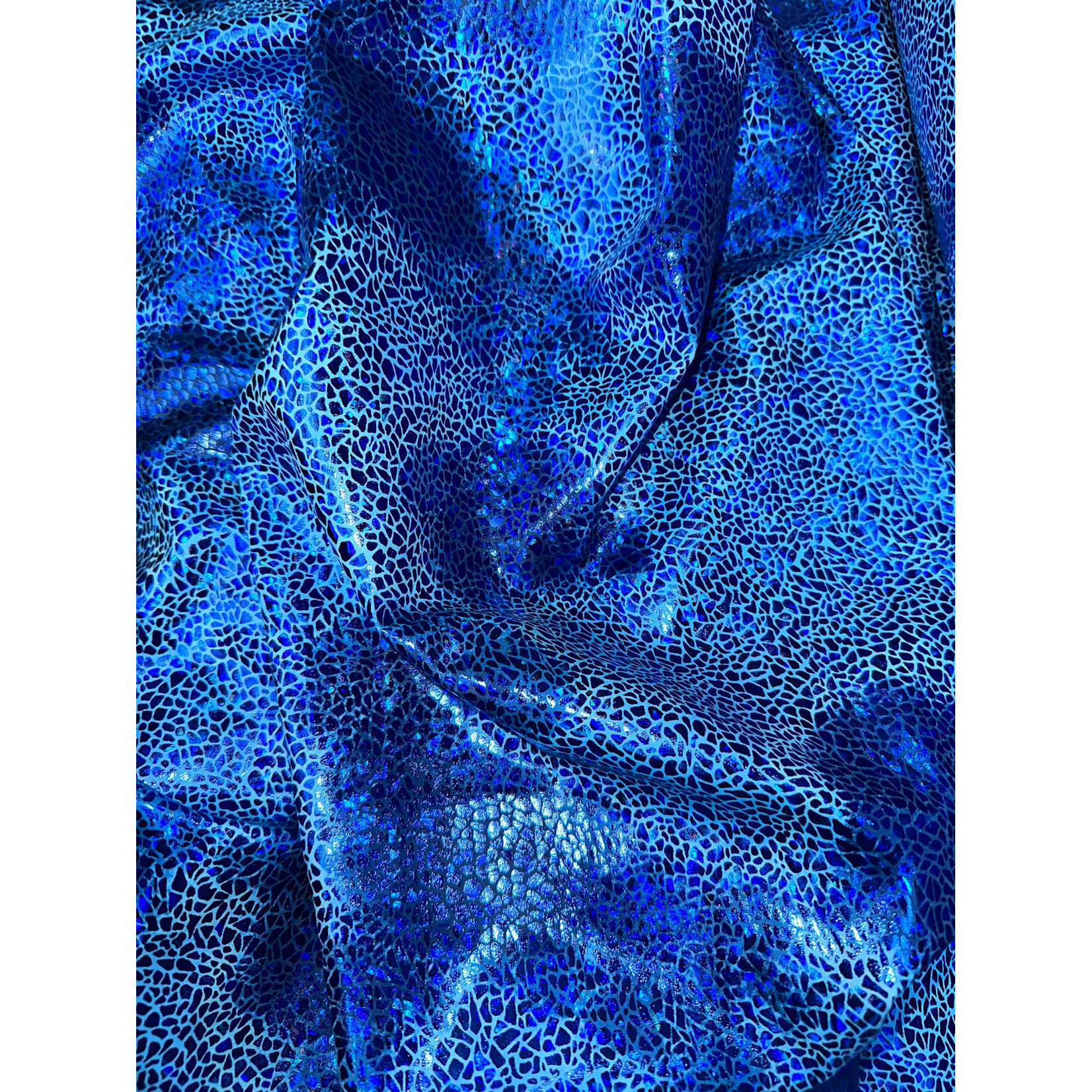 Royal Blue Pattern Ombre Holographic Spandex #5