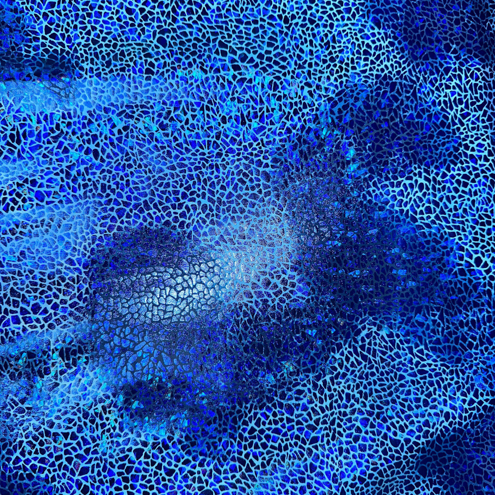 Royal Blue Pattern Ombre Holographic Spandex #5