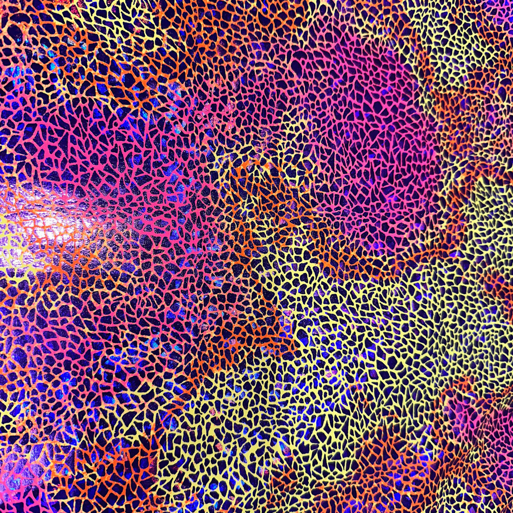 Yellow Pattern Ombre Holographic Spandex #3