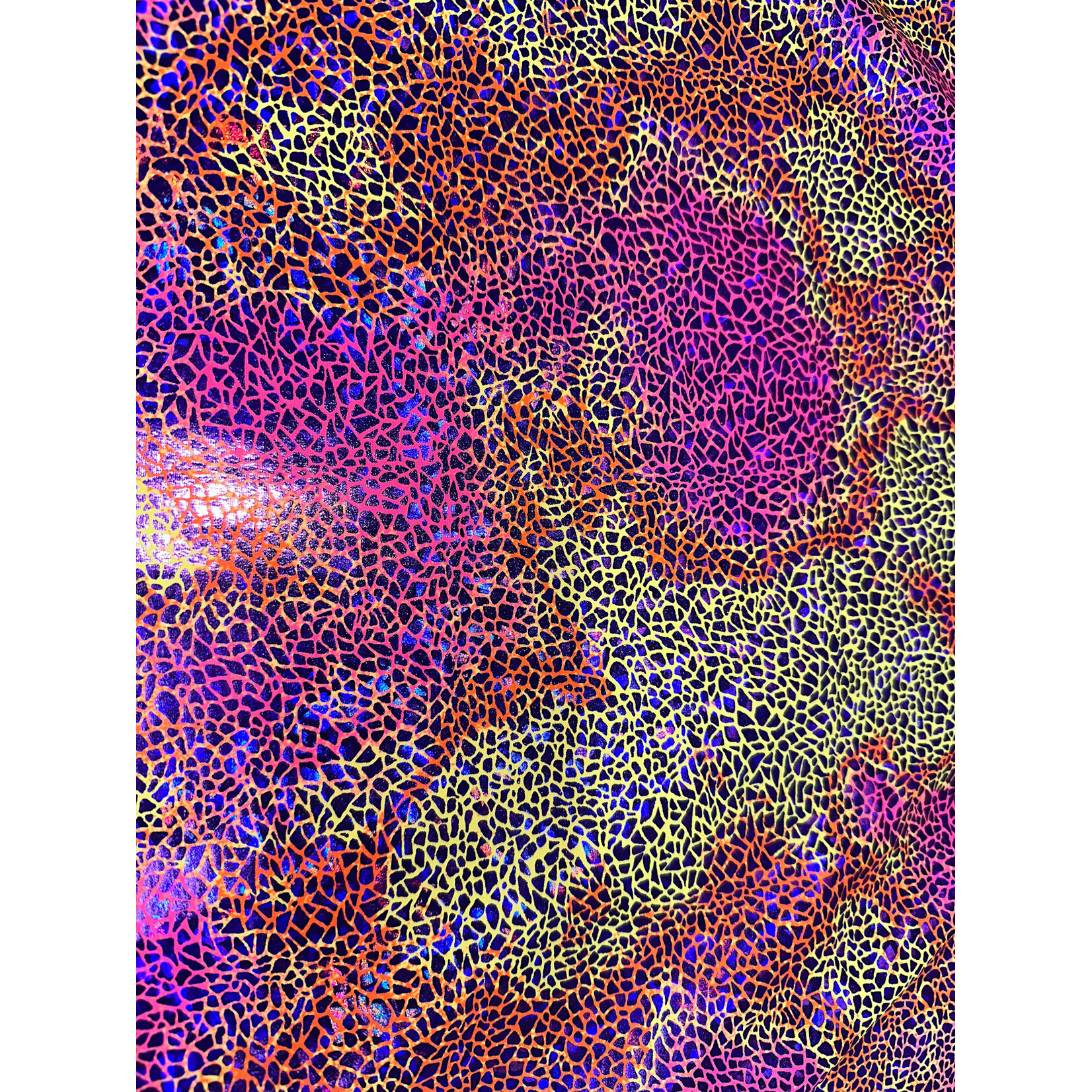 Yellow Pattern Ombre Holographic Spandex #3