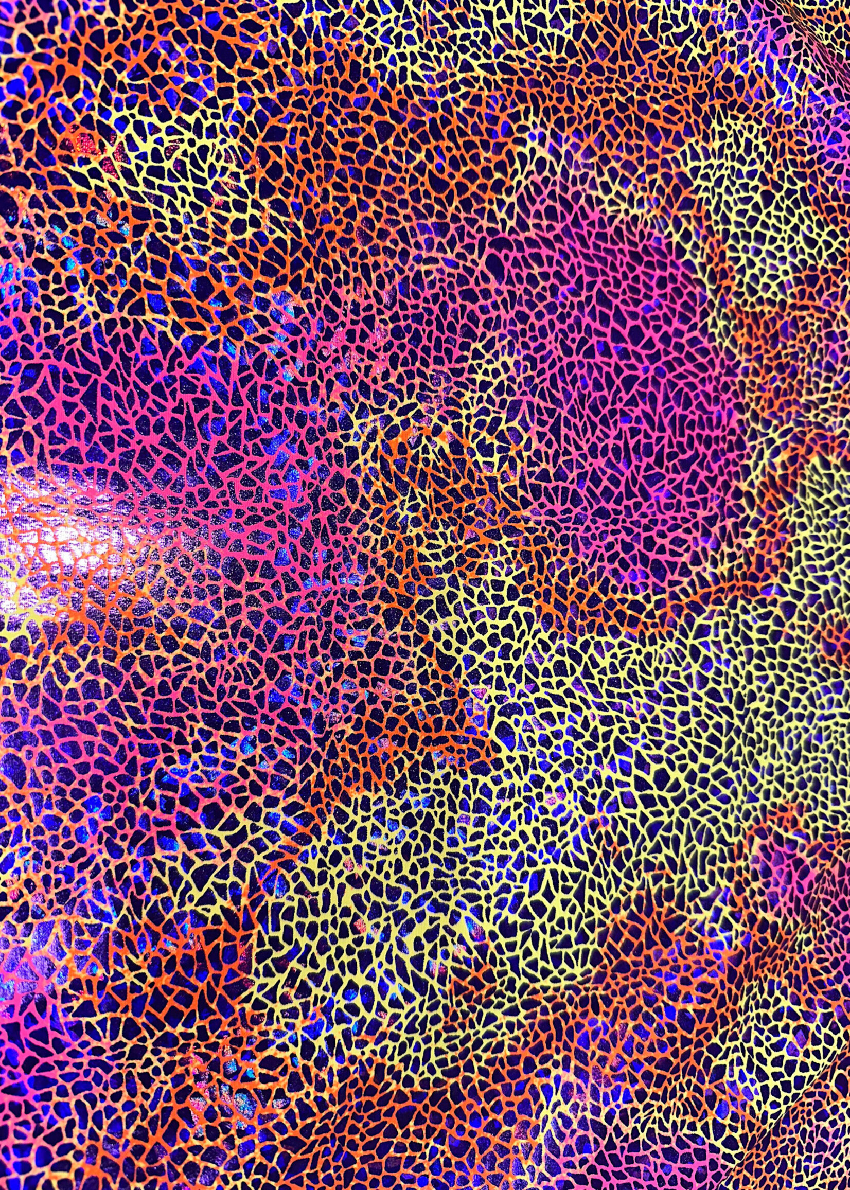 Yellow Pattern Ombre Holographic Spandex #3