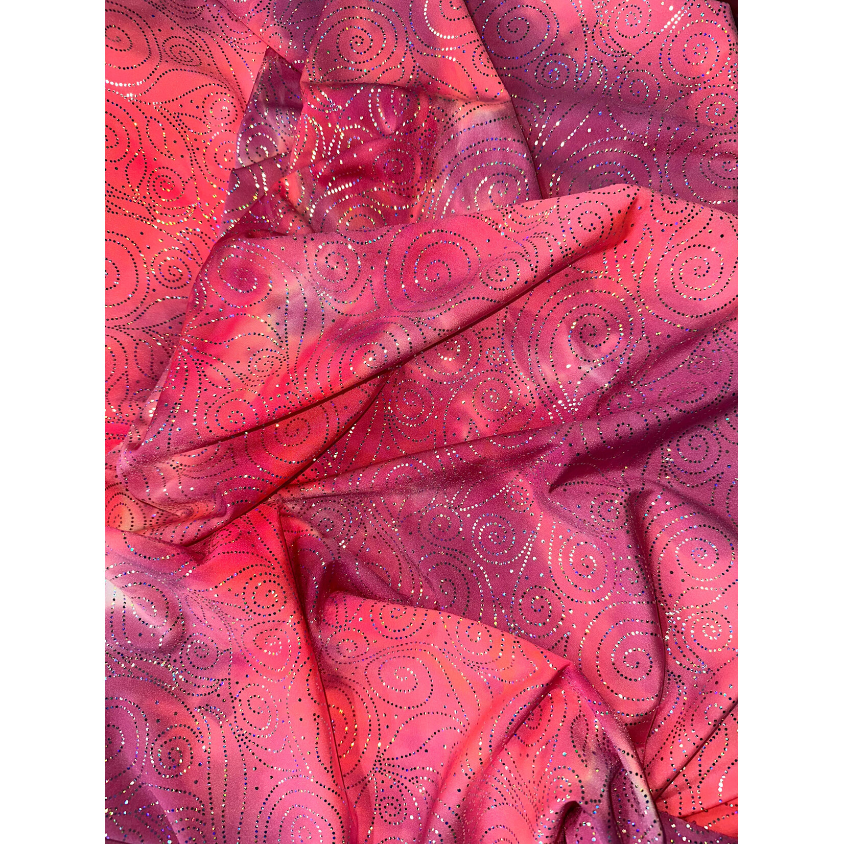 Blush Peach Glitter Spandex (E)