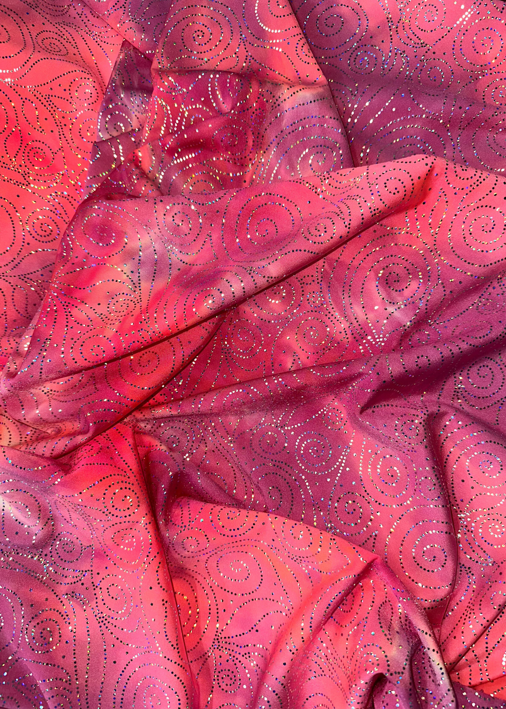 Blush Peach Glitter Spandex (E)
