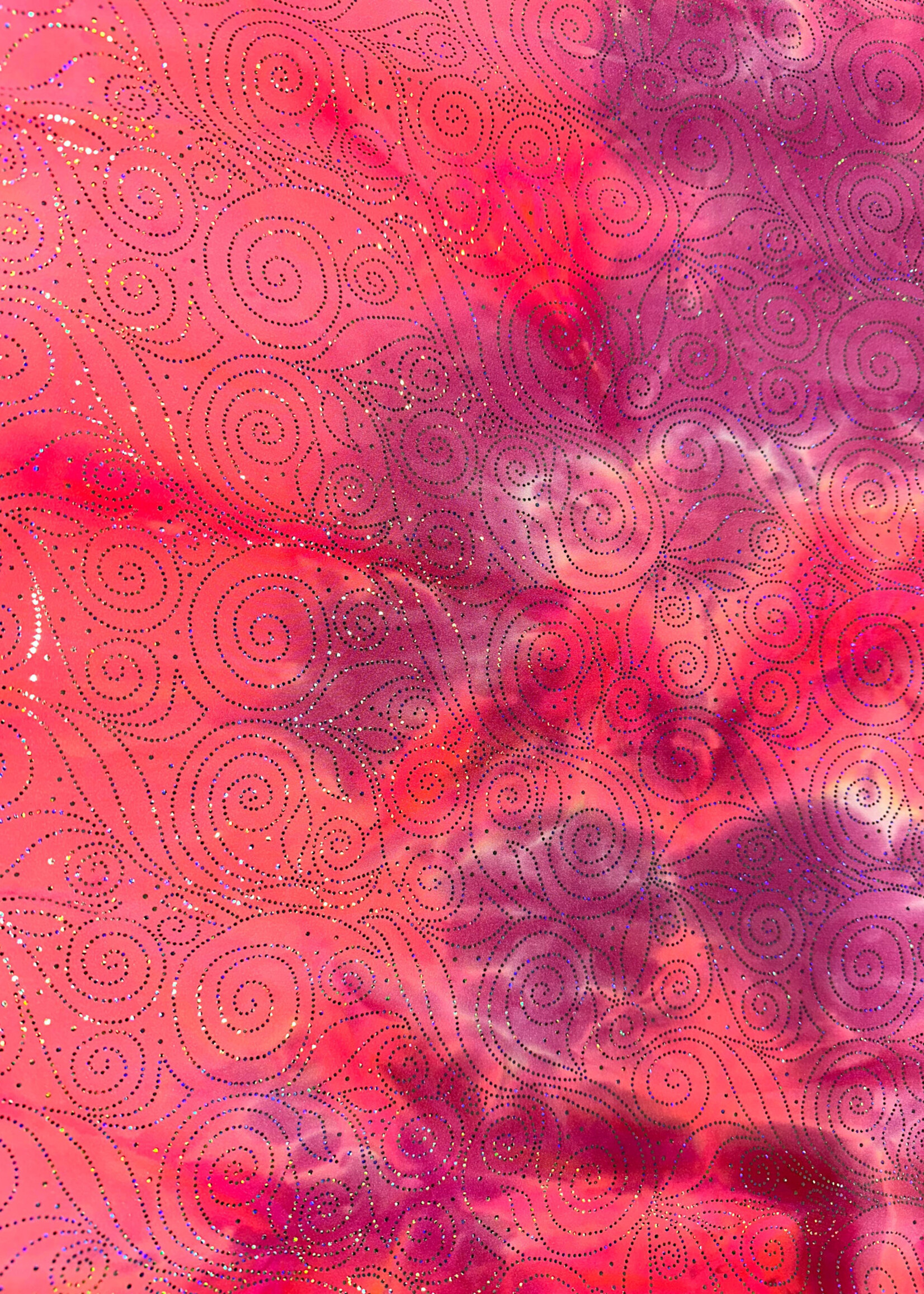 Blush Peach Glitter Spandex (E)