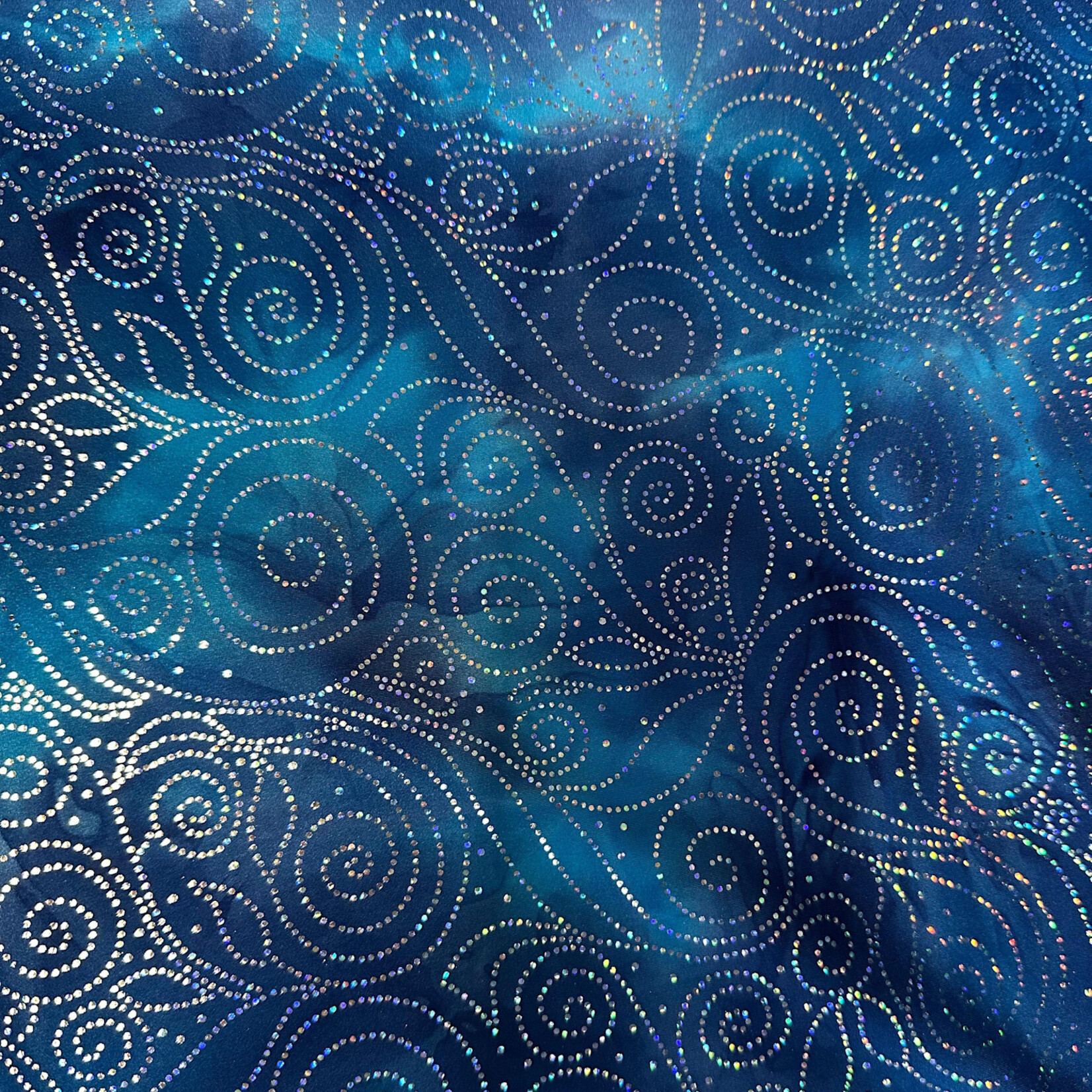 Ocean Blue Glitter Spandex (F)