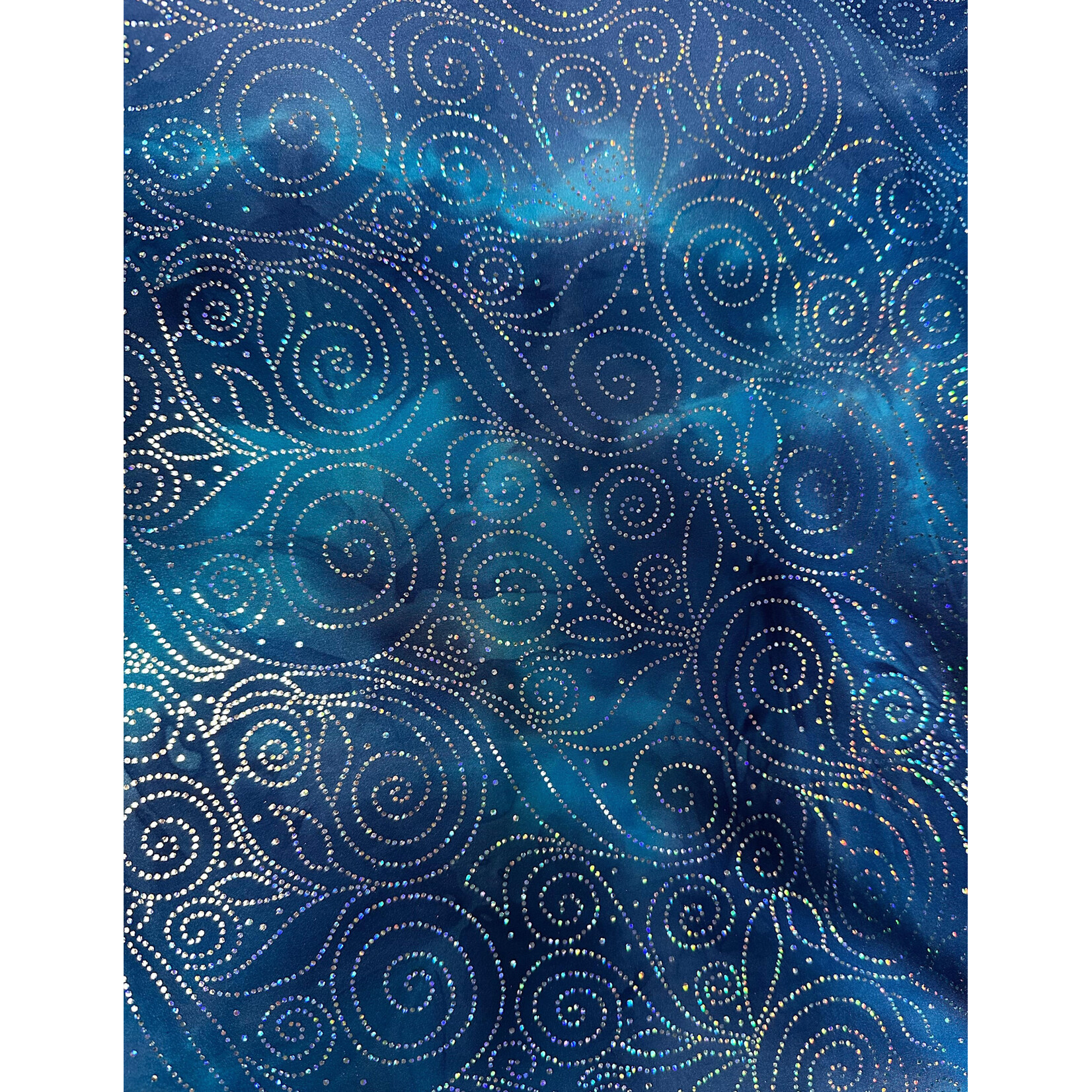 Ocean Blue Glitter Spandex (F)