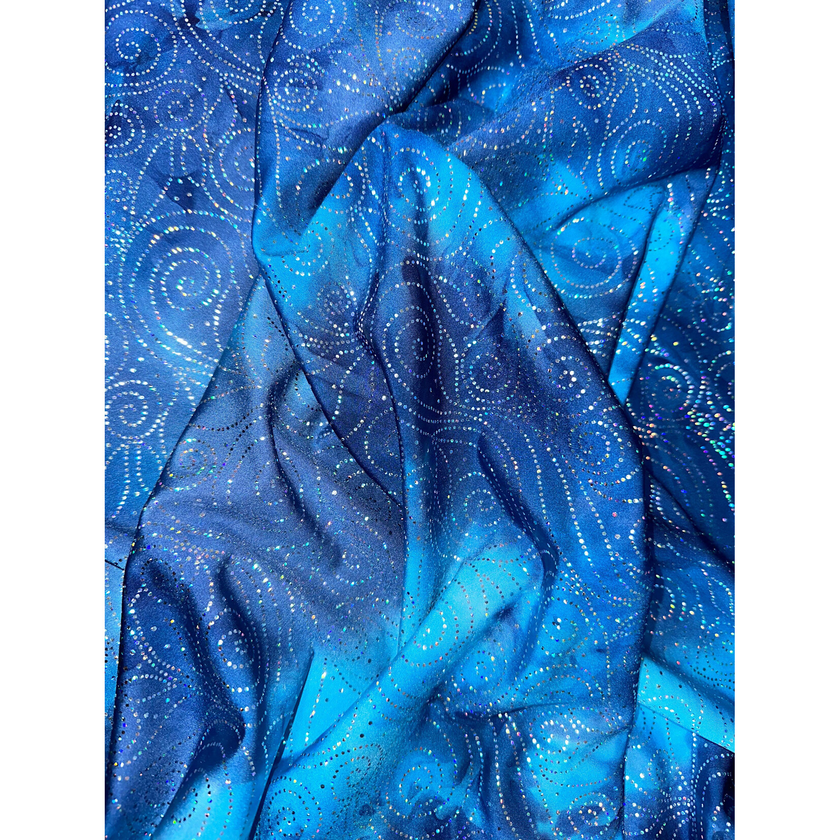 Ocean Blue Glitter Spandex (F)