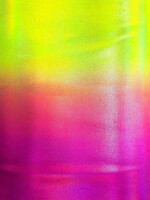 Nylon Spandex Hologram Foil Print 58/60" X 280G/Y - Pink/Yellow