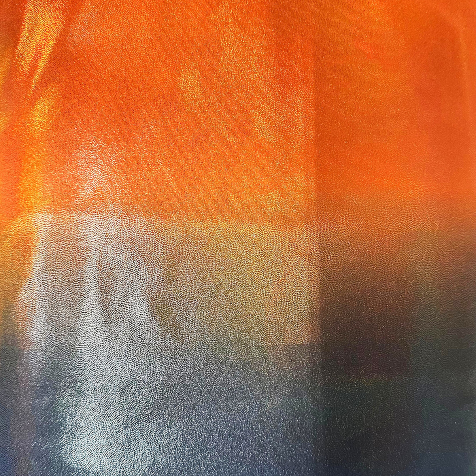 Nylon Spandex Hologram Foil Print 58/60" X 280G/Y - Orange/Black