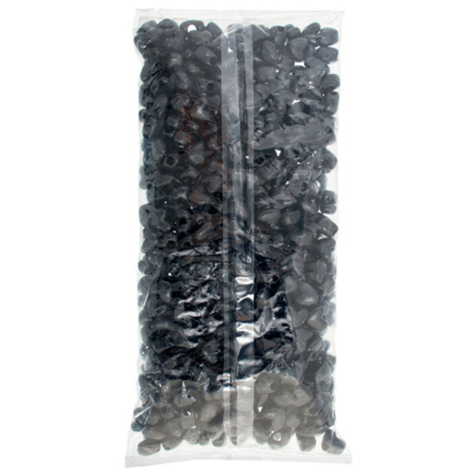 Pony Bead Heart 10x12mm (500pcs) Opaque Black