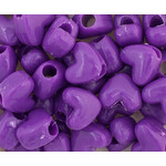 Pony Bead Heart 10x12mm (500pcs) Opaque Purple