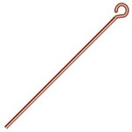 Eye Pins (500pcs) Antique Copper 1 Inch 24ga(.020)