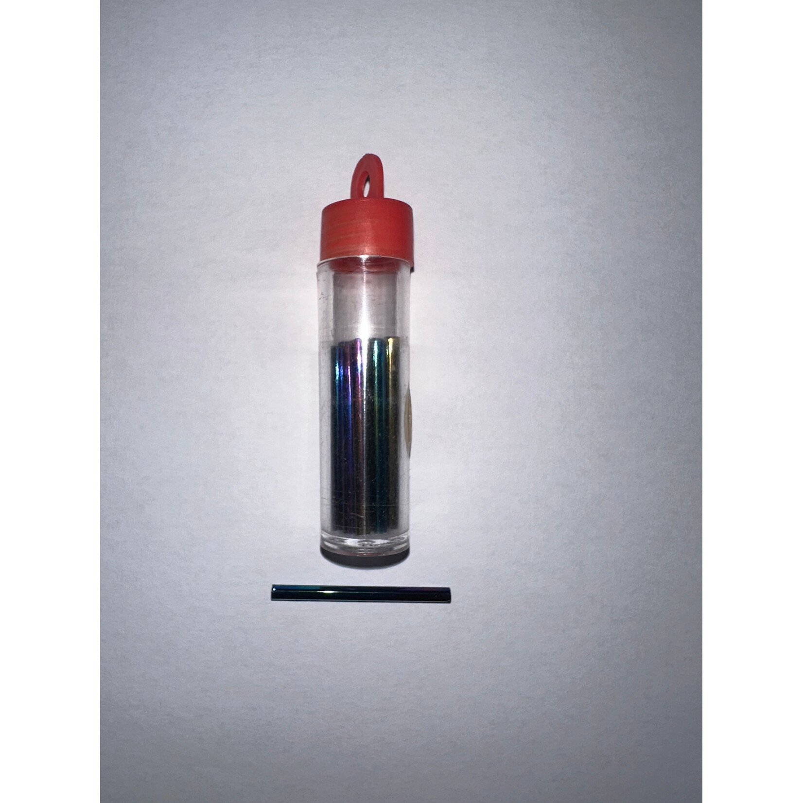 Jb Vial Small Opaque Iridescent Navy Bugles 30Mm