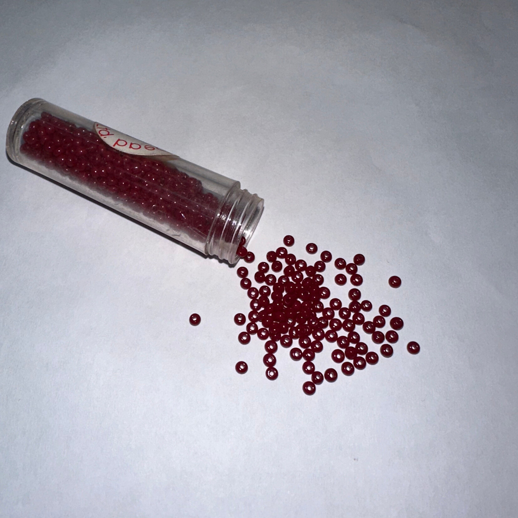 JB Vial Small OPAQUE  DARK RED 10/0