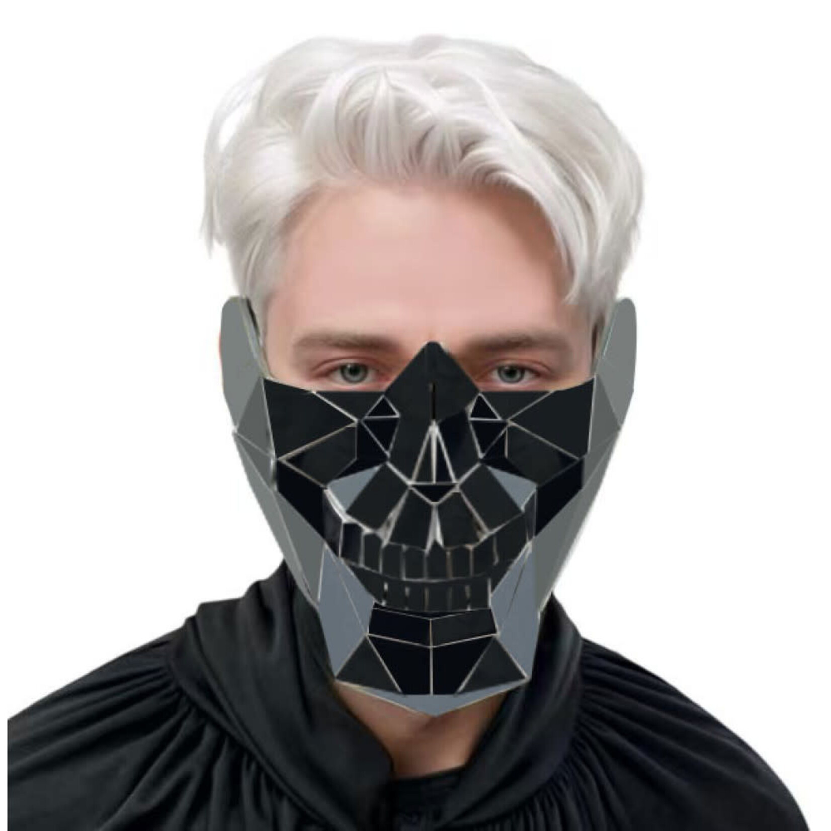 Mirror Half-Face Skeleton Mask
