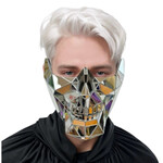 Silver Poly Skull Half Mask
