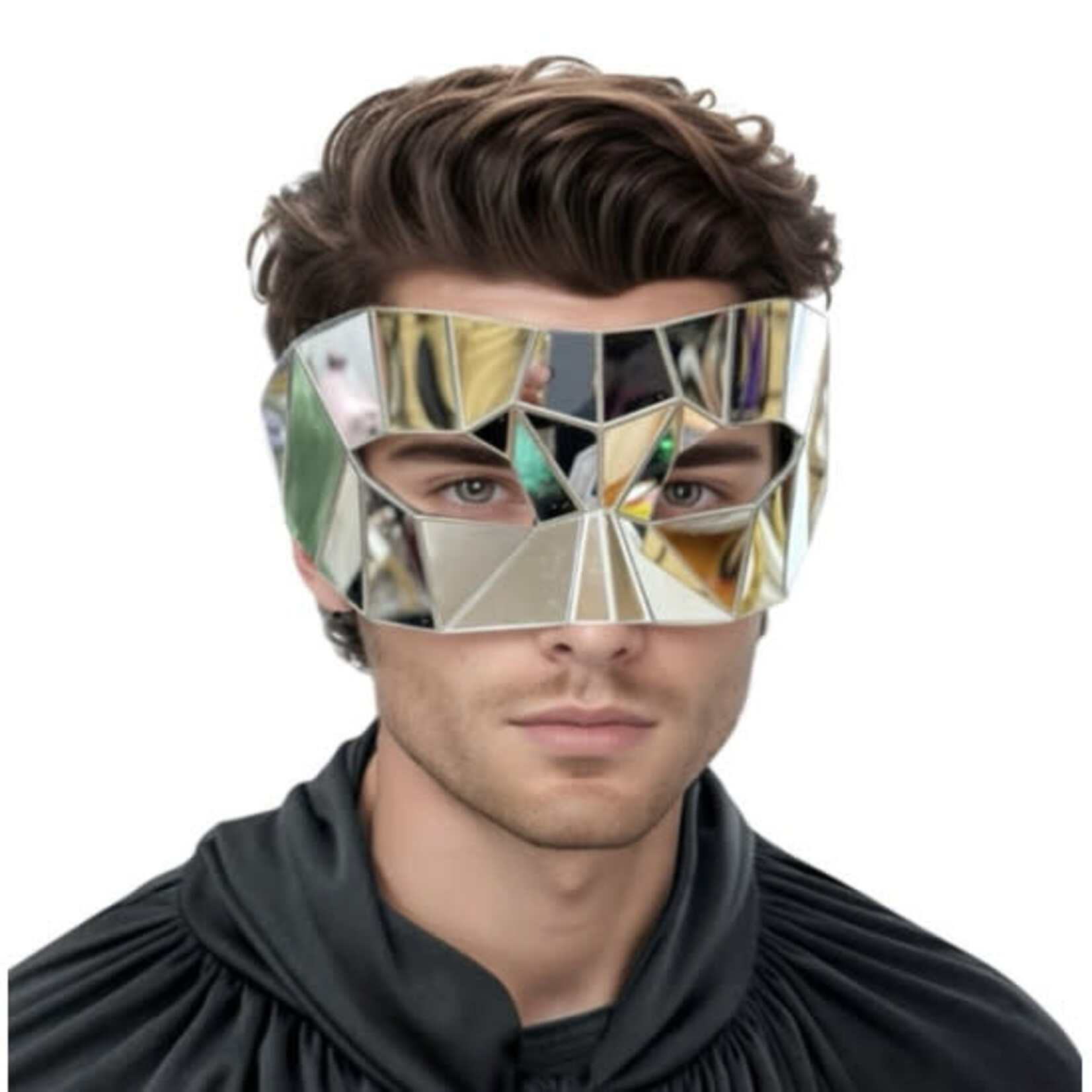 Silver Poly Mirror Mask