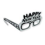 Silver Happy New Year Glasses