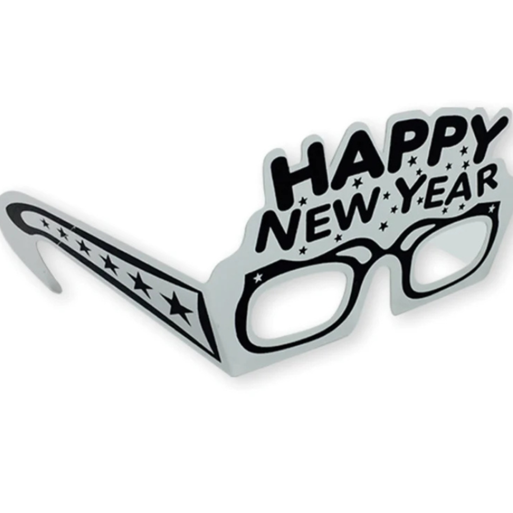Silver Happy New Year Glasses