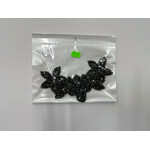 Crystal Motif Jasmine 10x17cm Montana/Black Diamond