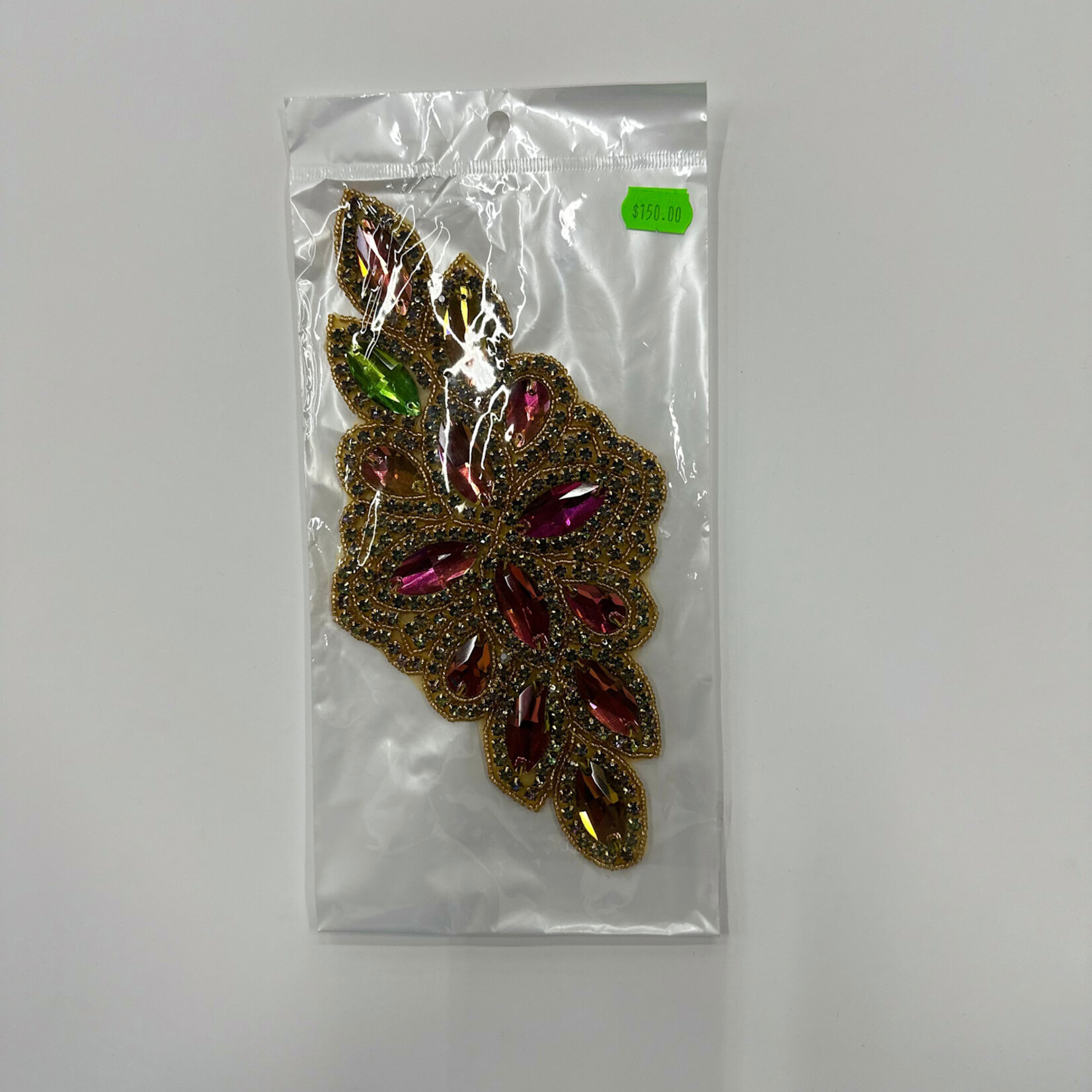 Crystal Motif Diamond Flower 115x230mm Multi