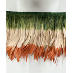 Coque Feathers Value 3 Tone 12 - 14 Inches Burnt Orange w/ Sage & Brown