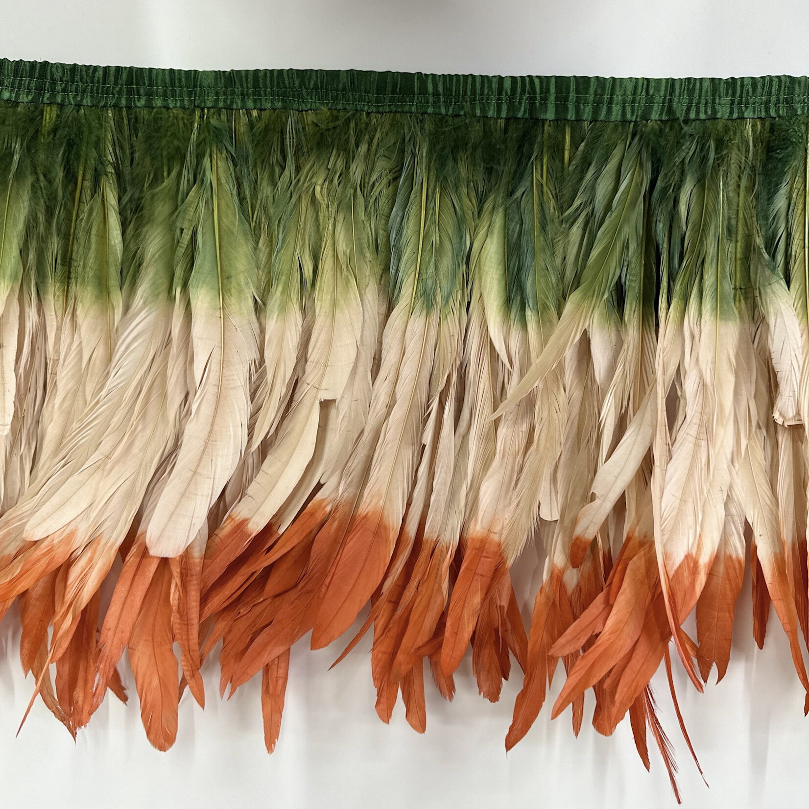 Coque Feathers Value 3 Tone 12 - 14 Inches Burnt Orange w/ Sage & Brown