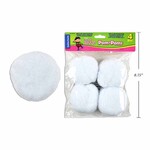 Pom Pom Jumbo Snow Ball White 7cm 4/Pkg 70 gsm