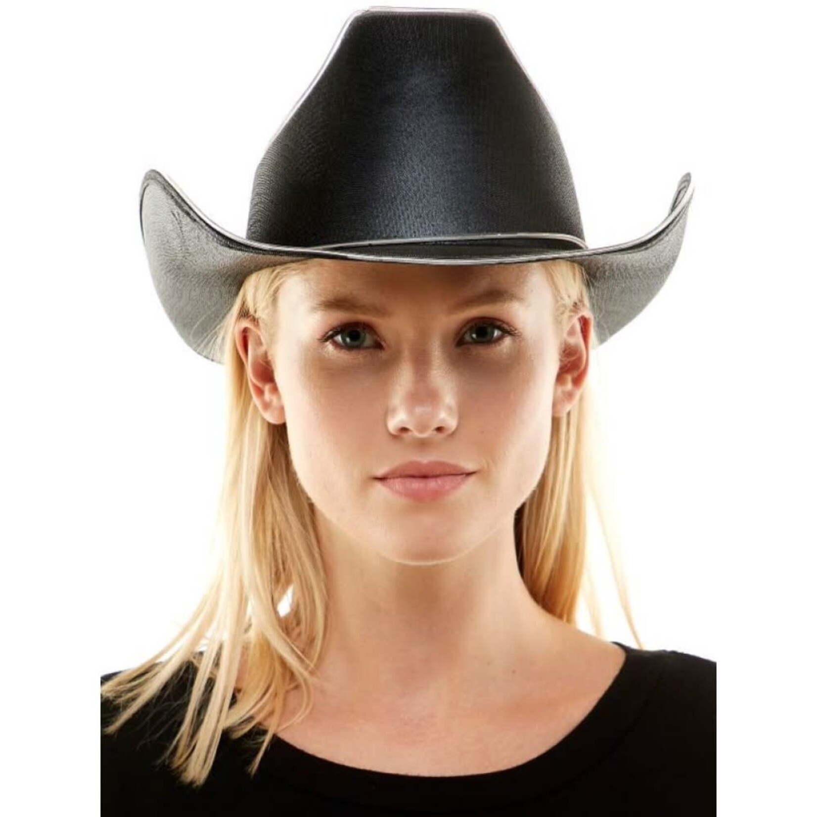 Black Light Up Cowboy Hat