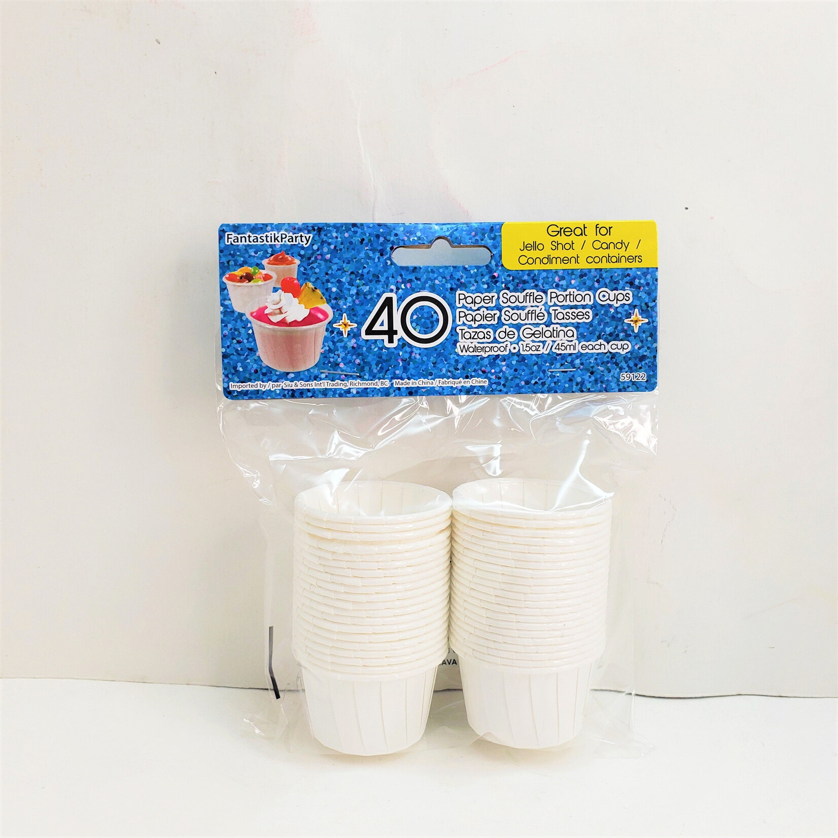 40Ct White Jello-Shot/Candy Cups