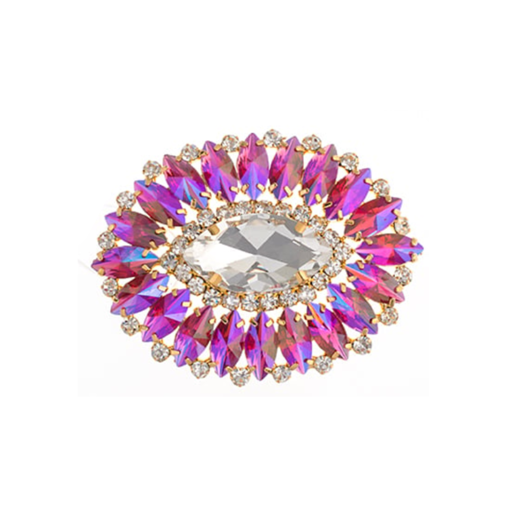 Crystal Motifs Embellishments 6x7cm Oval