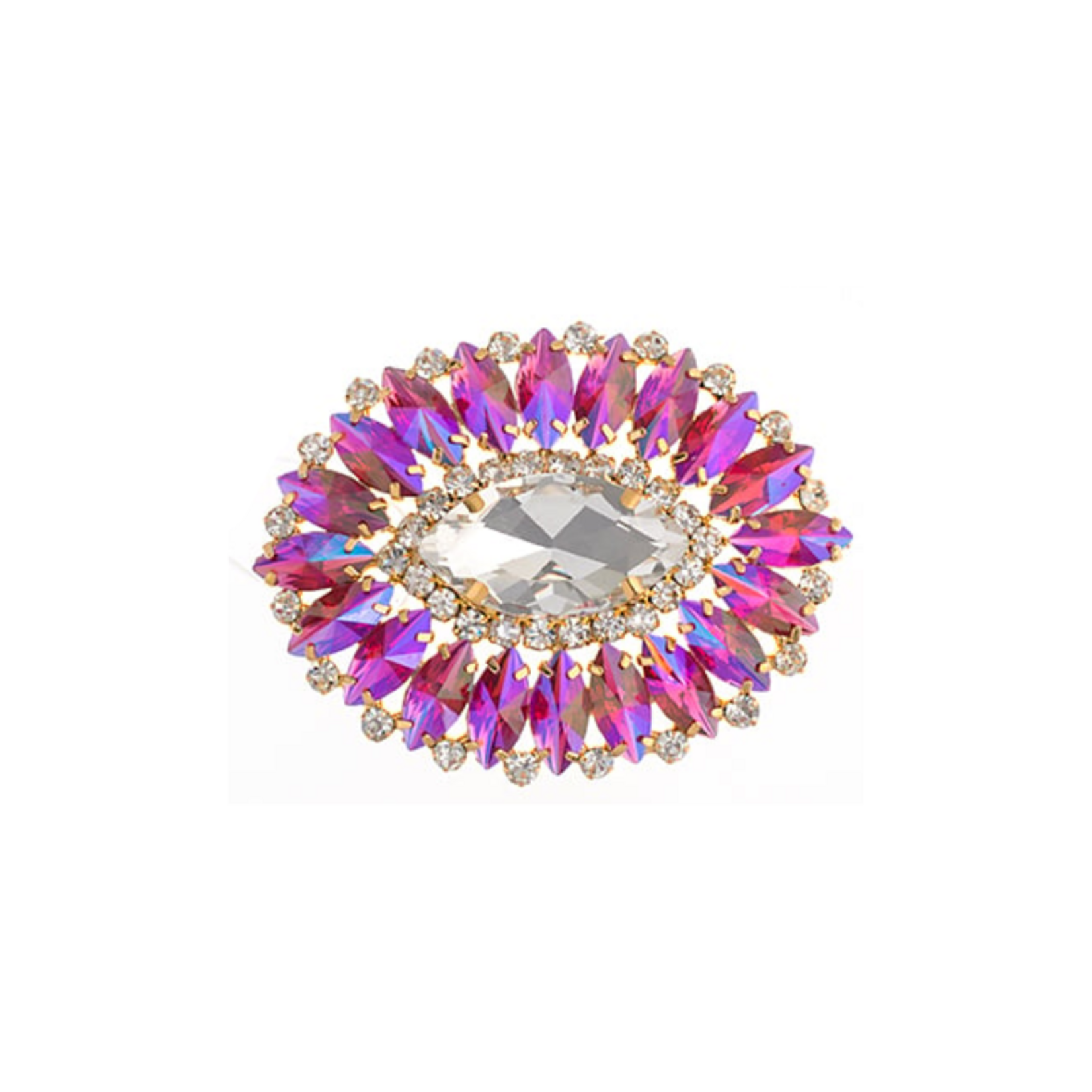 Crystal Motifs Embellishments 6x7cm Oval