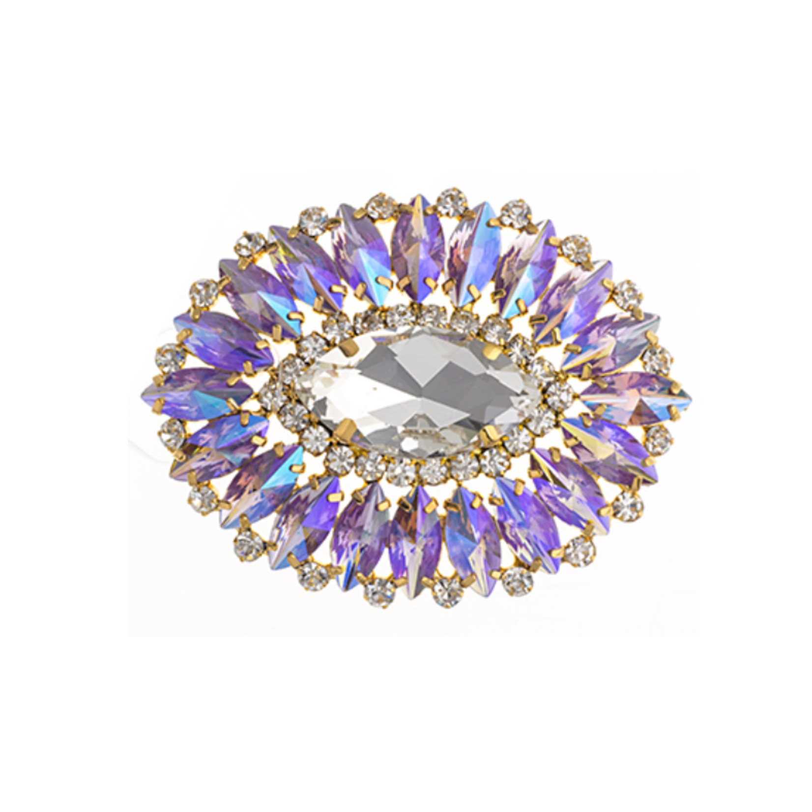 Crystal Motifs Embellishments 6x7cm Oval