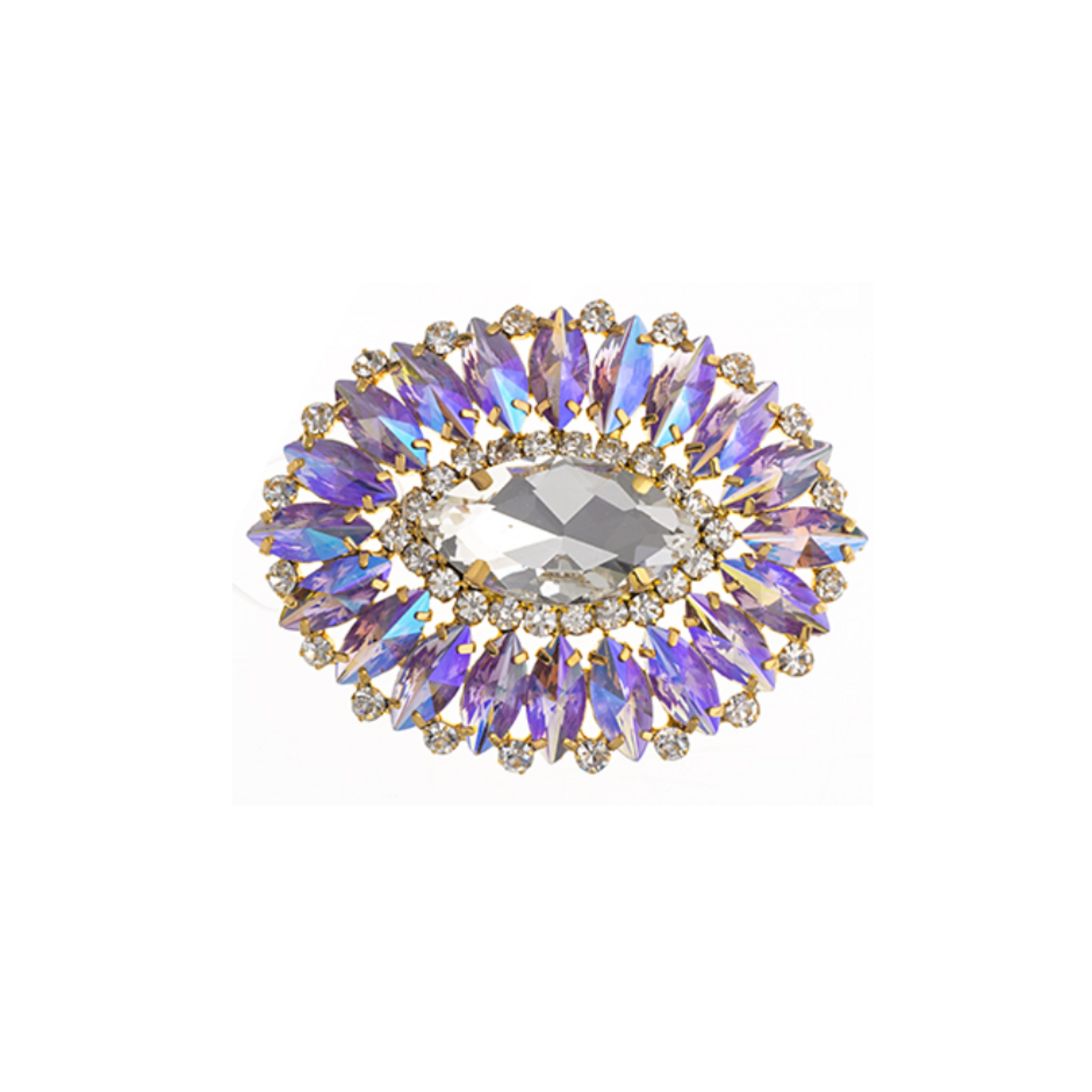 Crystal Motifs Embellishments 6x7cm Oval