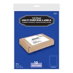 Bazic 8.5" X 11" Full Sheet White Multipurpose Labels