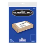 Bazic 8.5" X 11" Full Sheet White Multipurpose Labels