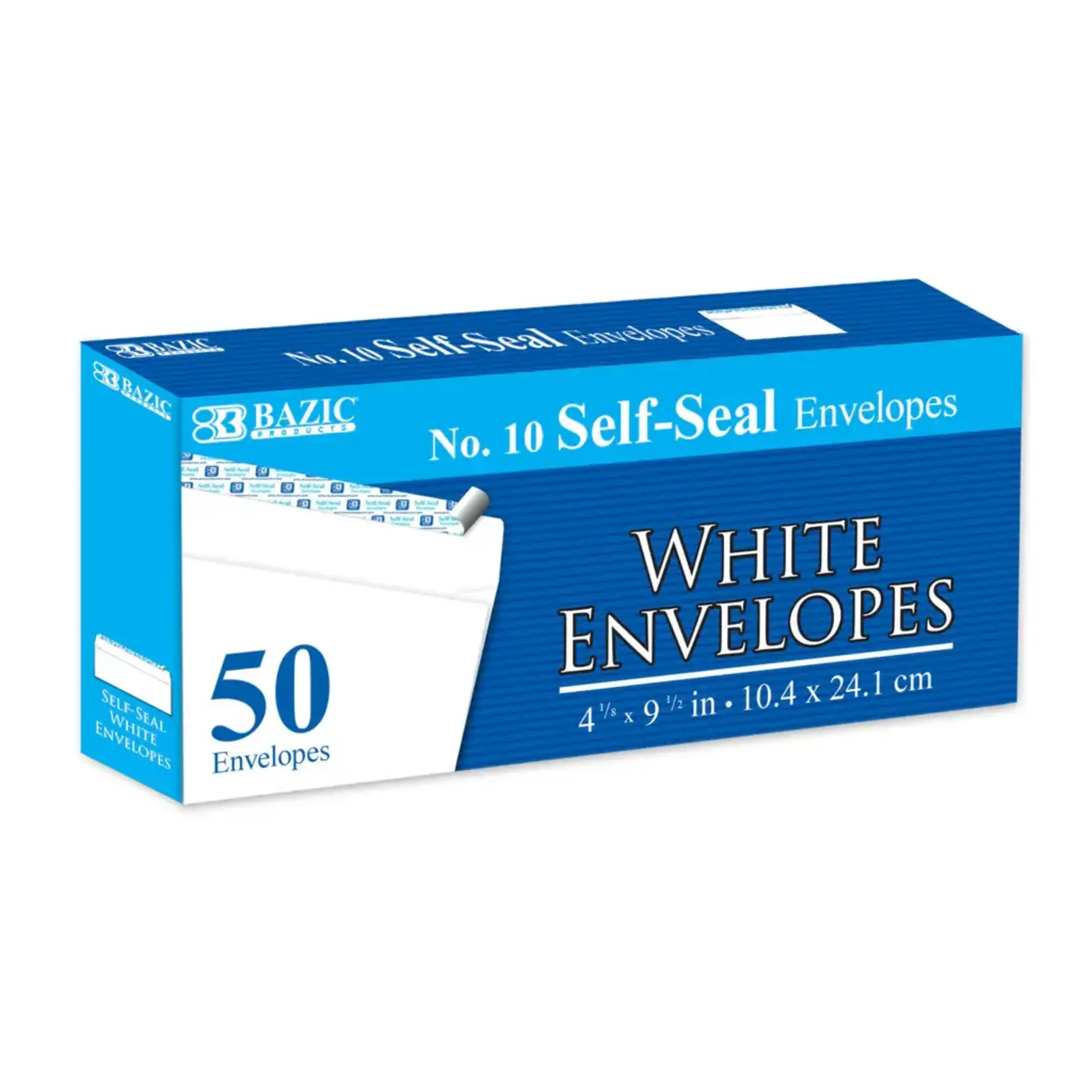 Bazic Bazic #10 Self-Seal White Envelopes (50/Pk)