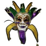 Mardi Gras Jester Face Mask