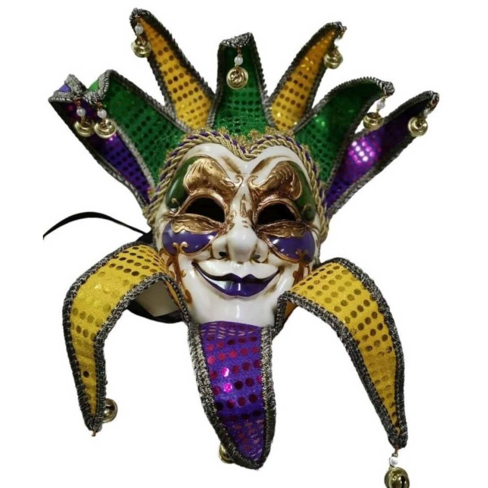 Mardi Gras Jester Face Mask