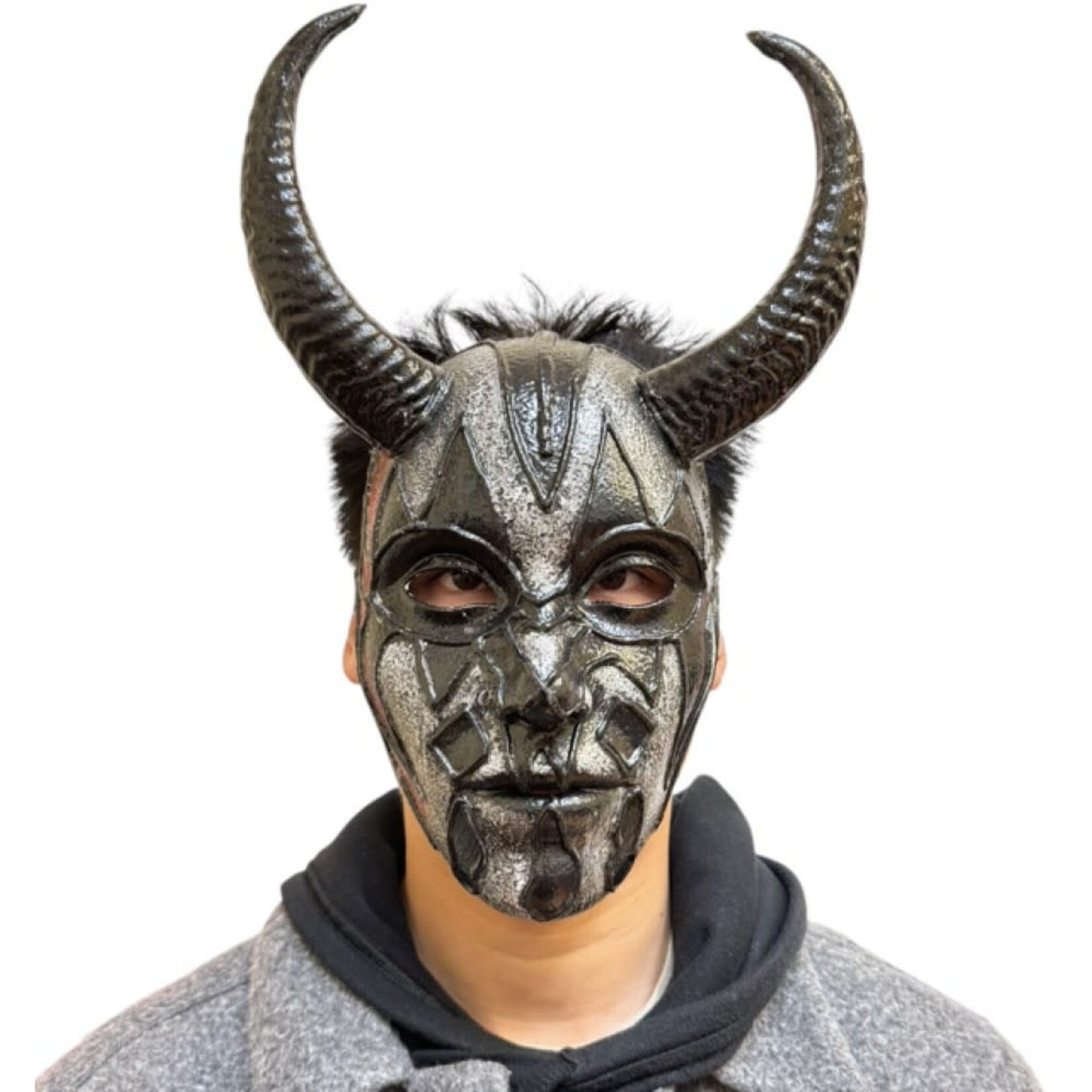 Black Horned Demon Mask