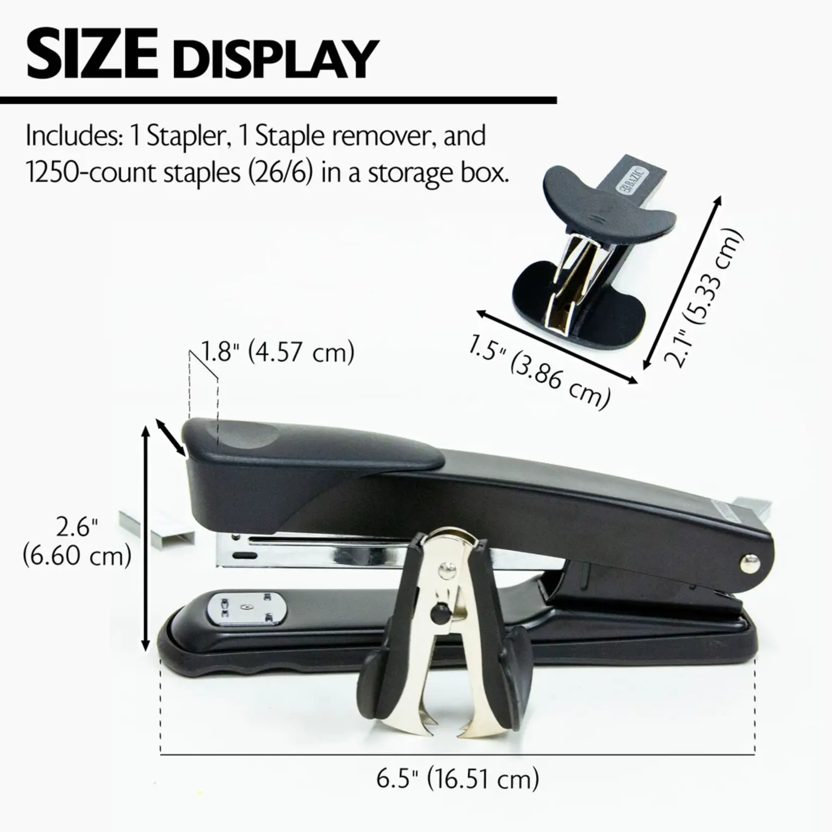 Bazic Bazic Metal Full Strip Stapler Set