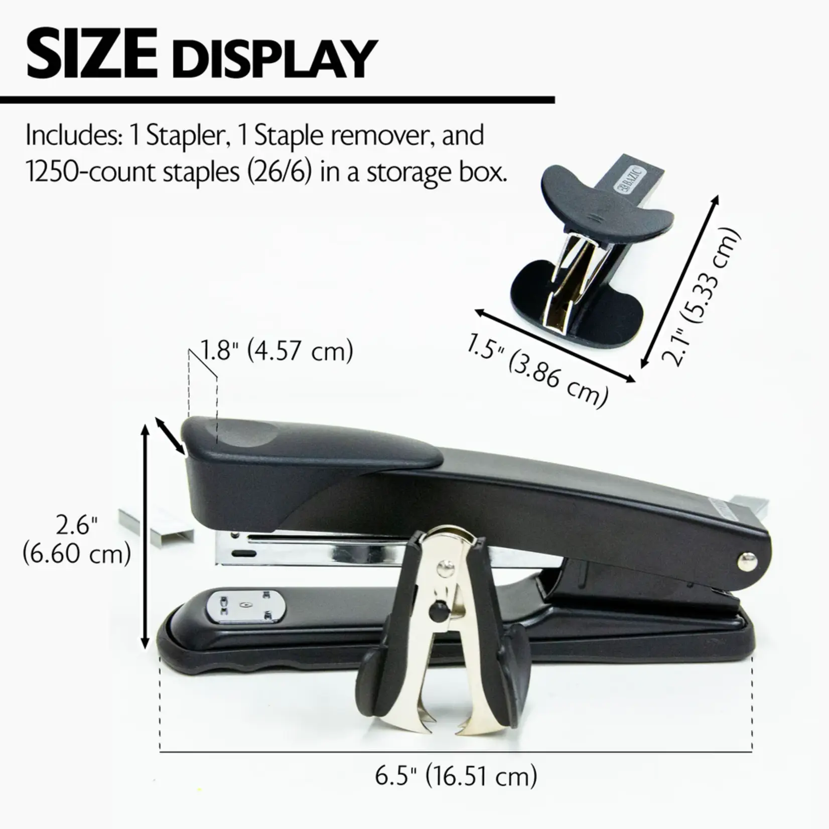 Bazic BAZIC METAL FULL STRIP STAPLER SET