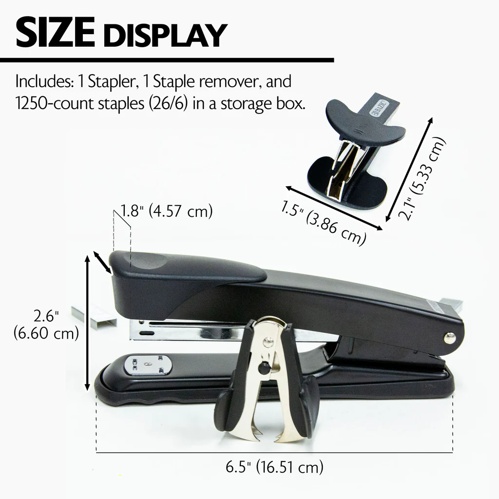 Bazic Metal Full Strip Stapler Set - Samaroo's Limited