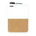 Bazic 8.5" x 11" Dry Erase Board / Cork Combo Board W/Marker