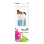 Bazic Bazic Flat Natural Hair Paint Brush (5/Pk)