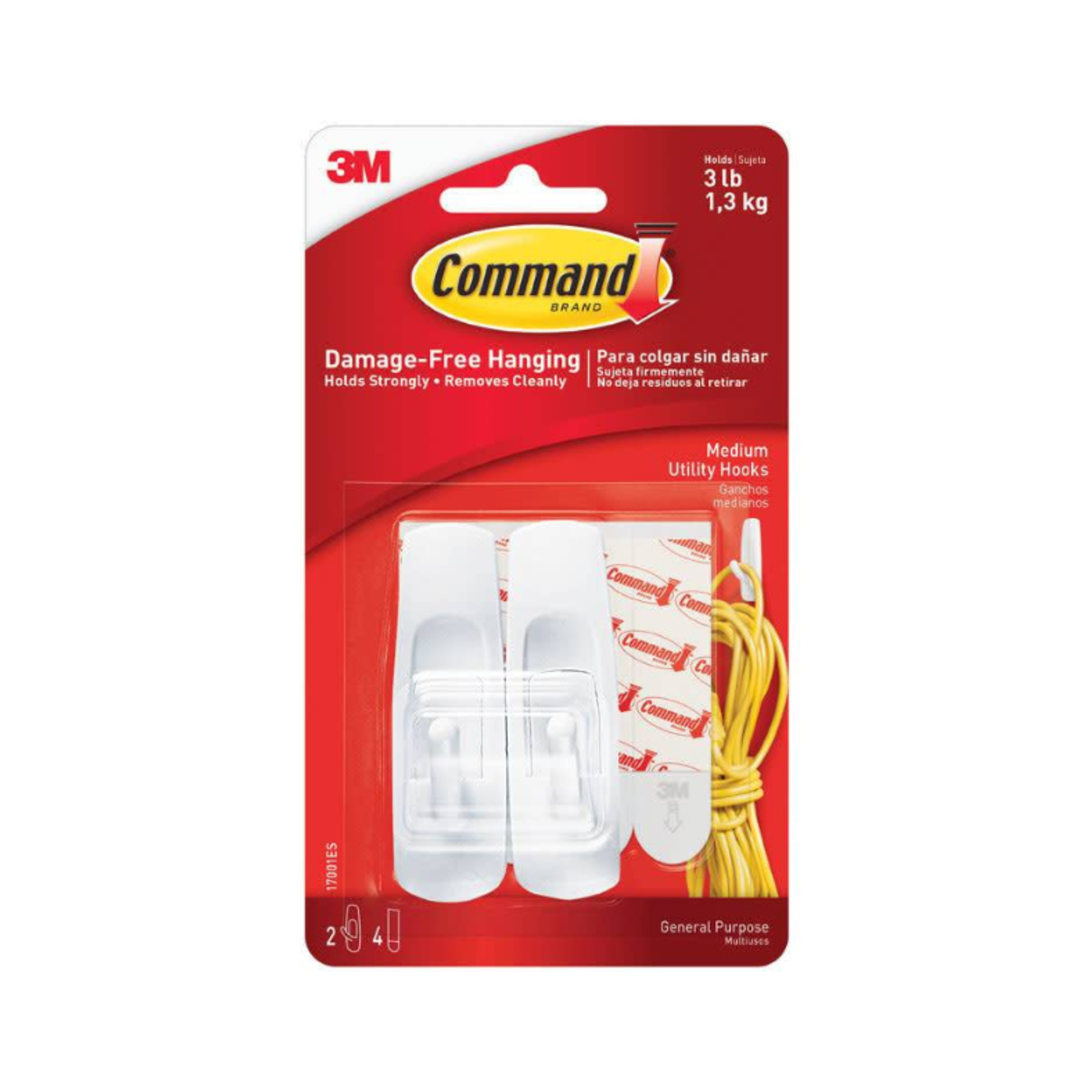 Command Hooks White Medium 3Lb