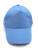 5 Panel cap with Velcro Closure -  Light Blue