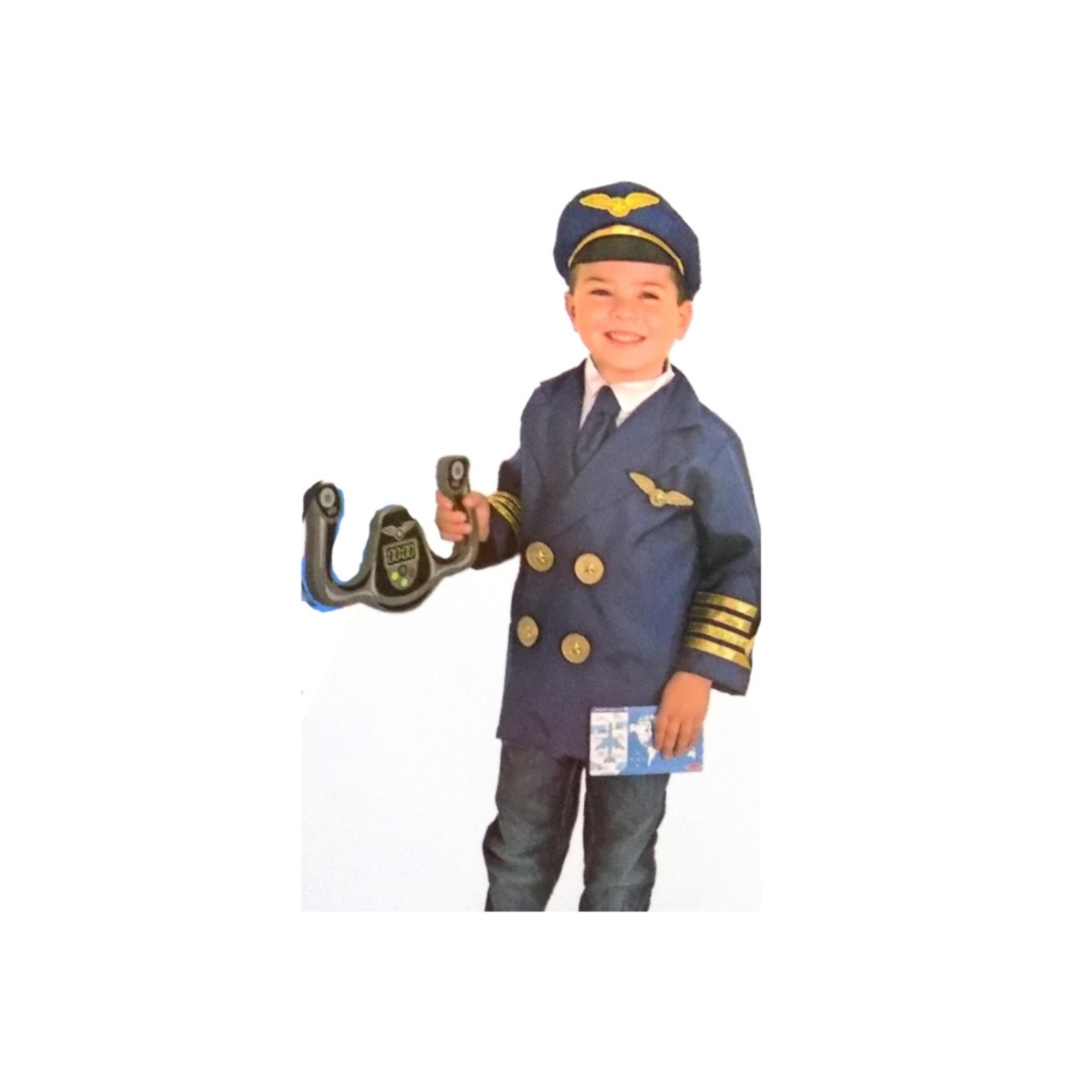 Pilot Navy Blue with Cap & Jacket Costume - Kids