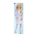 White Coat with Red Cross Nurse Costume - Kids (Large)